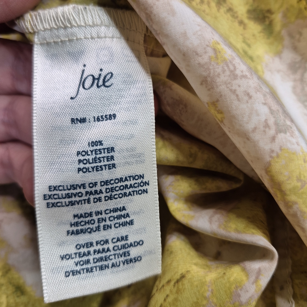 Joie Yellow and Cream Patterned Dress - Picture 3 of 7